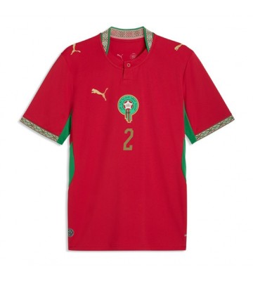 Marokko Achraf Hakimi #2 Hjemmebanetrøje VM 2026 Kortærmet